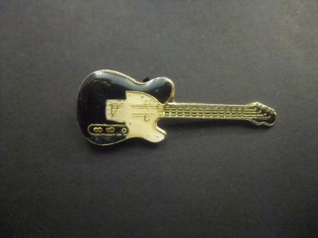 Gitaar snaarinstrument zwart -wit vlak